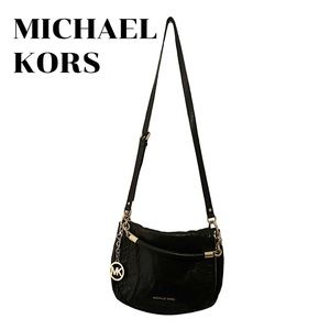 Michael Kors Black Pebbled Leather Crossbody Bag